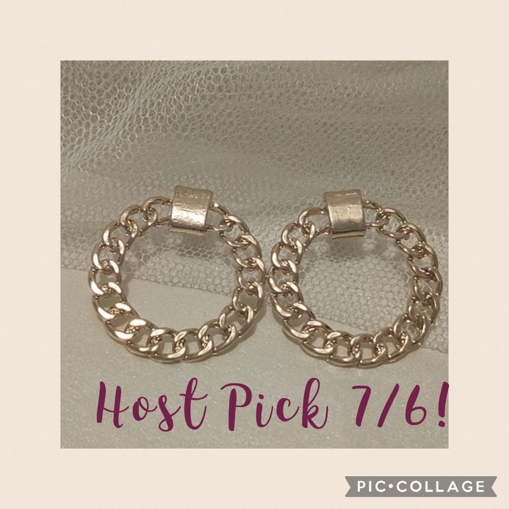 Chain Circle Earrings! - Picture 1 of 5